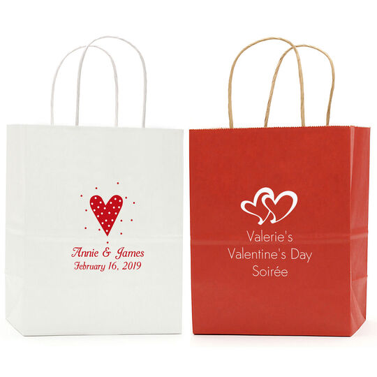 Hearts Twisted Handled Bags